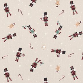 Tissu en coton Popeline Petits casse-noisettes – taupe clair, 