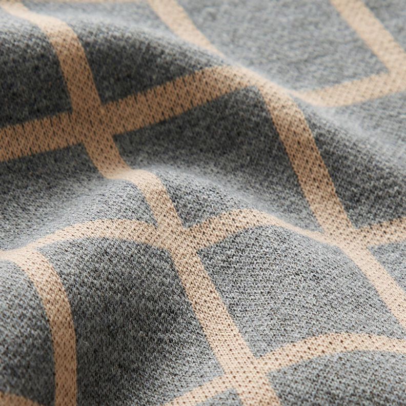 Jersey romanite à carreaux – gris/beige,  image number 3