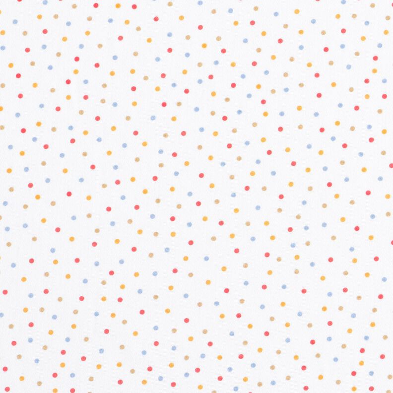 Tissu de décoration Satin de coton Petits points colorés – blanc,  image number 1