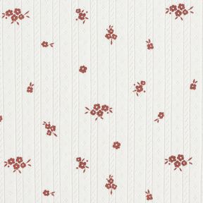 Ajour Jersey coton Fleurs de maison de campagne – ivoire, 