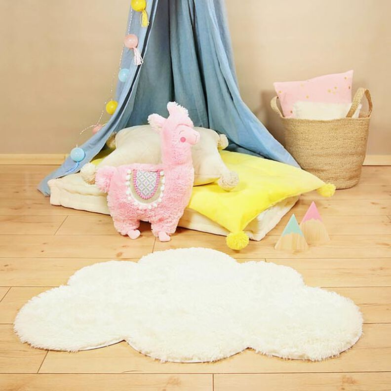 Peluche à poils longs SHAGGY [1 M X 0,75 M | Flor: 20 MM] - blanc cassé | Kullaloo,  image number 7