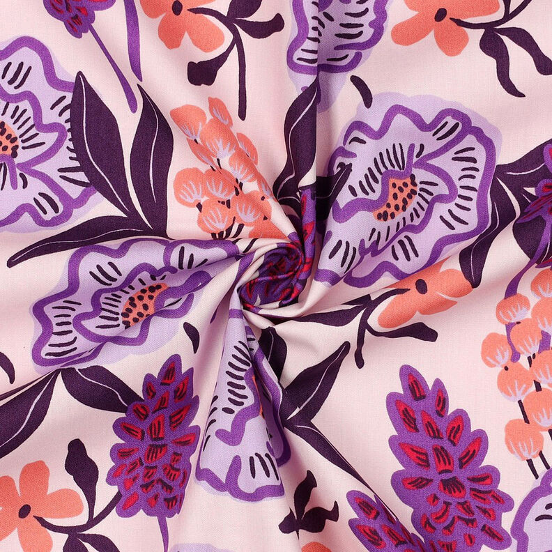 Popeline coton Fresh Flowers | Nerida Hansen – lilas pastel,  image number 4