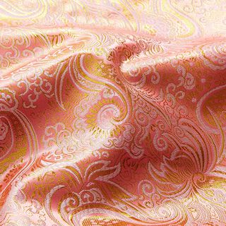 Jacquard d’habillement métallisé Paisley – rose/or, 