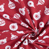 Jersey de coton Boules de sapin de Noël – carmin,  thumbnail number 3