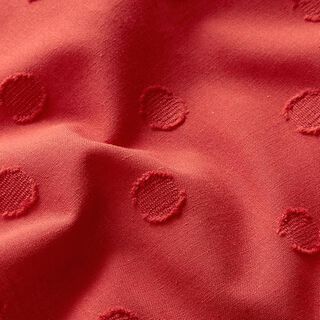 Tissu en coton léger points de structure – rouge cerise, 