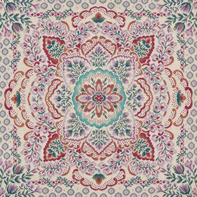 panneau décoratif Gobelin grand mandala – violet pastel/beige clair, 