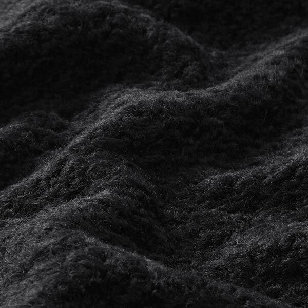Tissu veste et manteau aspect persan – noir, image number 2