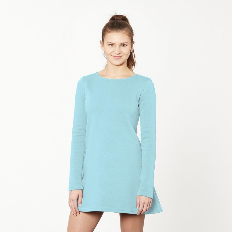 French Terry léger uni – bleu glacier,  image number 10