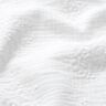 Tissu double gaze de coton Vrille florale ton sur ton – blanc,  thumbnail number 2