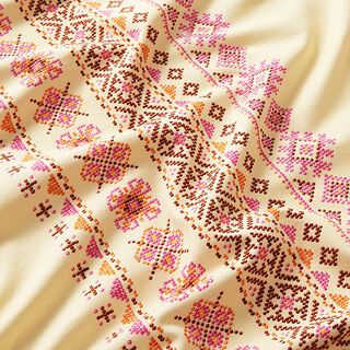 GOTS Jersey EVERMORE Stitches | Hamburger Liebe - Albstoffe – crème, 