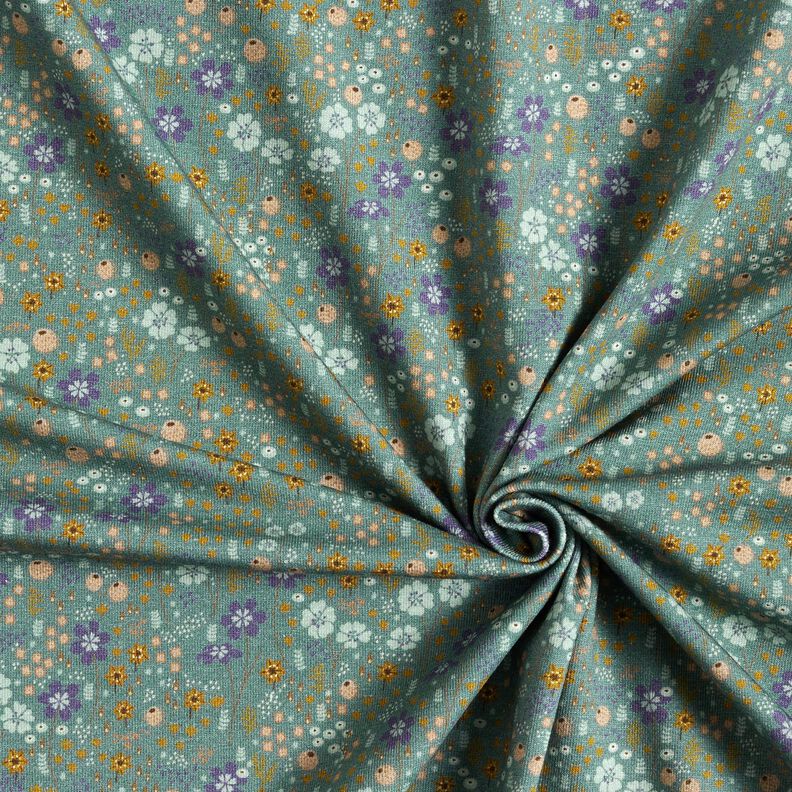 Jersey coton prairie fleurie au milieu de la forêt Impression numérique – roseau,  image number 3