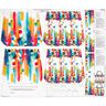 Sacs Panel Canvas Points au pinceau colorés – blanc,  thumbnail number 1