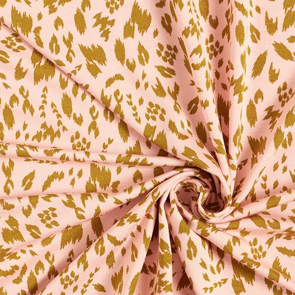 Jersey modal Tencel™ Impression Animal | by Poppy – rose/ocre – Échantillon, image number 3