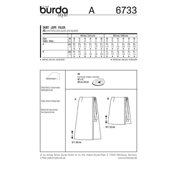 Jupe, Burda 6733, image number 6