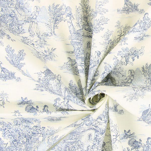 Tissu en coton Mini Pastorale 280 cm – bleu – Échantillon,  image number 2