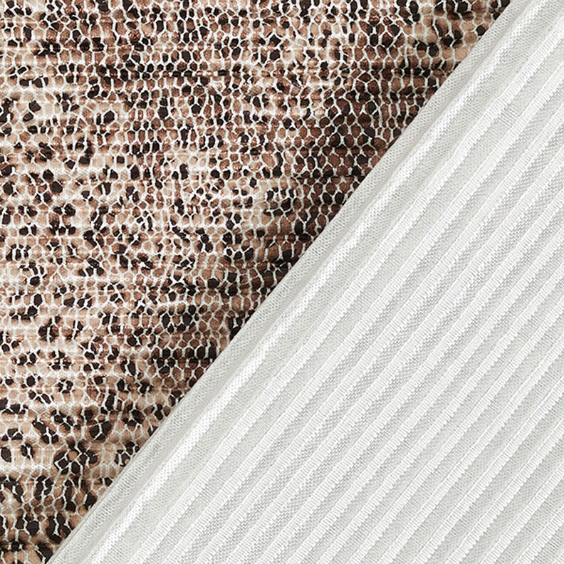 Satin plissé Motif léopard – beige clair,  image number 4