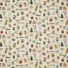 Tissu de décoration Semi-panama Esquisses hivernales – nature/pin,  thumbnail number 1