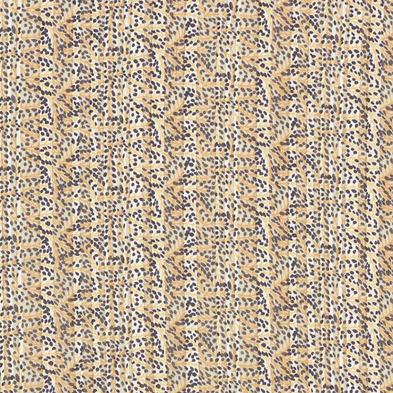 Mousseline satin et rayures brillantes branches de riz – écru,  image number 1