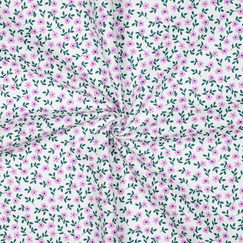 GOTS Popeline coton Streublümchen | Poppy Fabrics – blanc/rose, image number 3