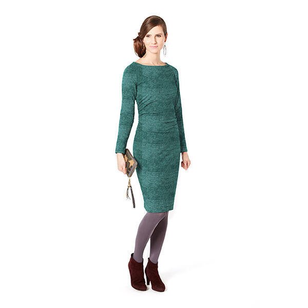 Velours stretch uni – vert foncé, image number 4