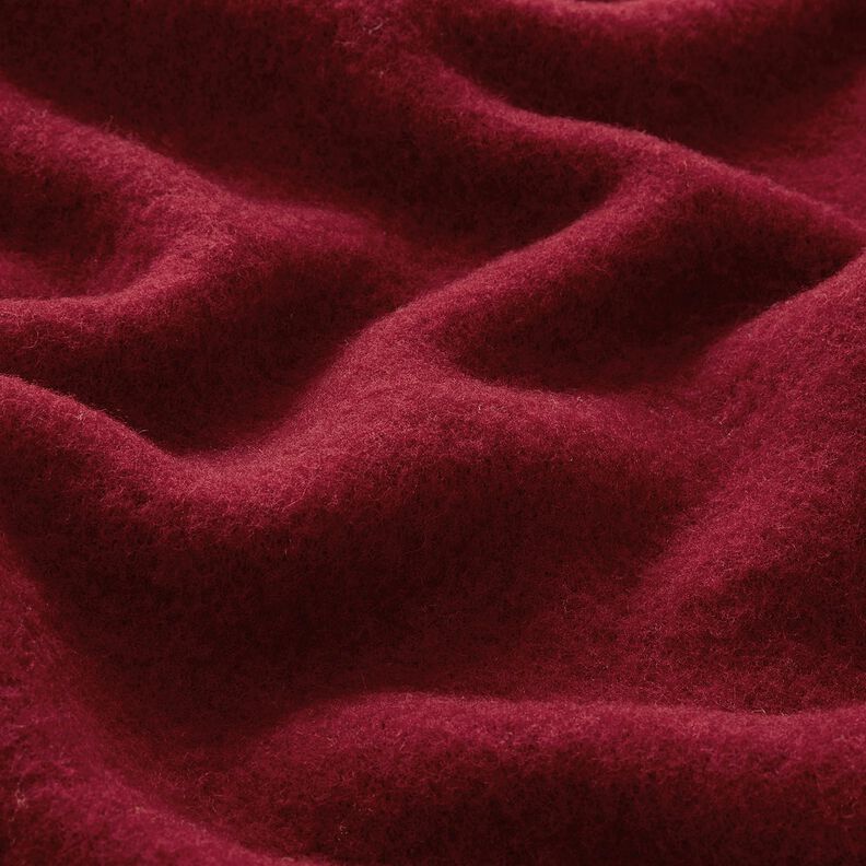 Polaire de laine pure laine vierge Uni – rouge bordeaux,  image number 2