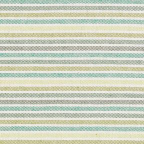 Tissu de décoration Semi-panama Rayures multicolores recyclé – vert clair, 
