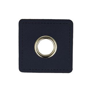 Application écusson similicuir avec œillet [ 4 Pièces / Ø 10 mm ] – bleu, 