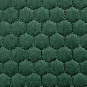 Tissu de revêtement velours matelassé nid d'abeille – vert foncé, 