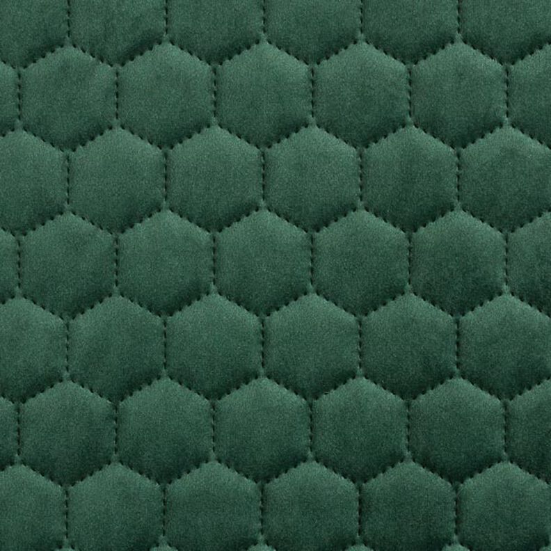 Tissu de revêtement velours matelassé nid d'abeille – vert foncé,  image number 1