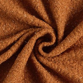Maille bouclée Fils scintillants – caramel, 