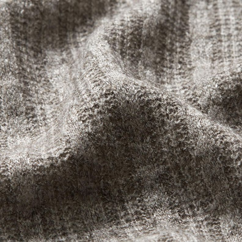 Tissu en maille mélangé Motif torsadé – gris,  image number 2