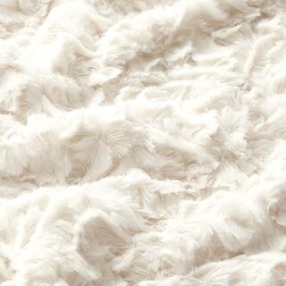 Fausse fourrure Motif losange – écru, 