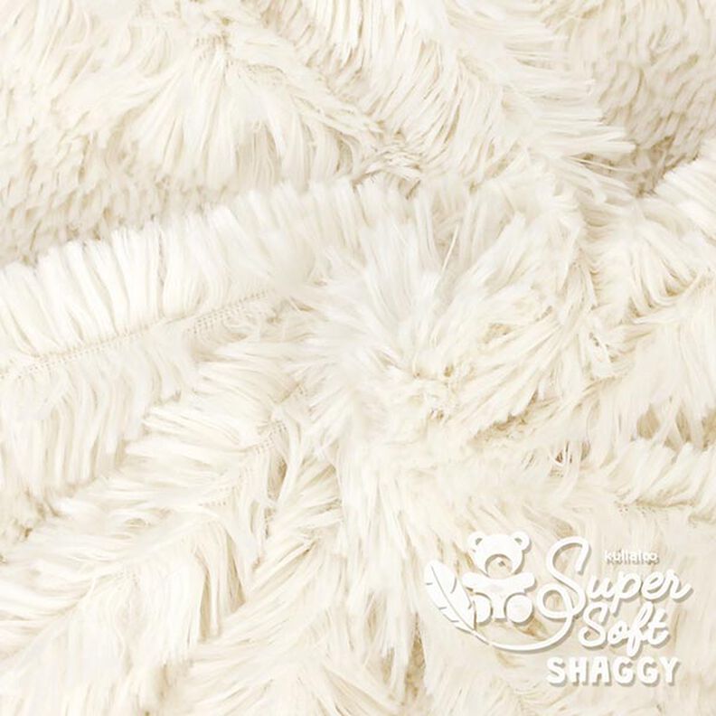 Peluche à poils longs SHAGGY [1 M X 0,75 M | Flor: 20 MM] - blanc cassé | Kullaloo,  image number 4
