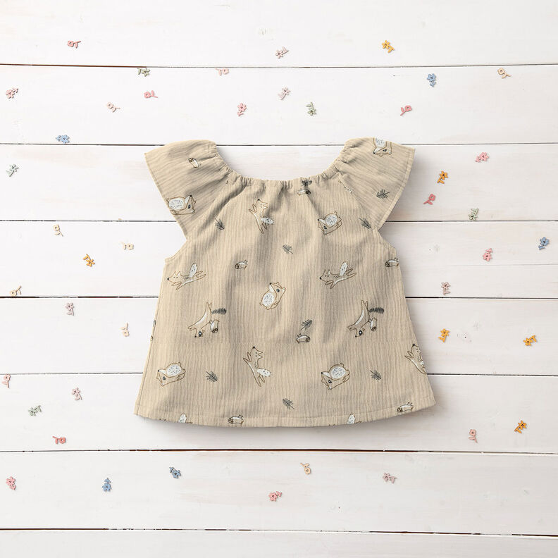 Tissu double gaze de coton Tamias – nature,  image number 6