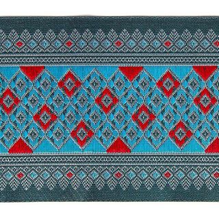 Galon Jacquard Ikat – turquoise, 