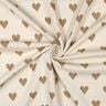 Jersey Jacquard Cœurs scintillants | Poppy Fabrics – nature/or métallisé,  thumbnail number 3