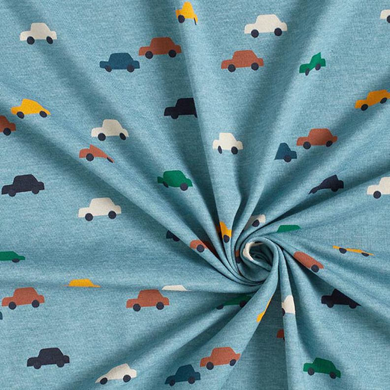 Jersey coton Voitures jouets – bleu jean/nature,  image number 3