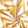 Tissu de décoration Semi-panama Feuilles minimalistes – moutarde/nature,  thumbnail number 3