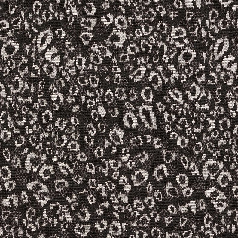 Jacquard tricoté motif léopard abstrait – noir/gris brume,  image number 1