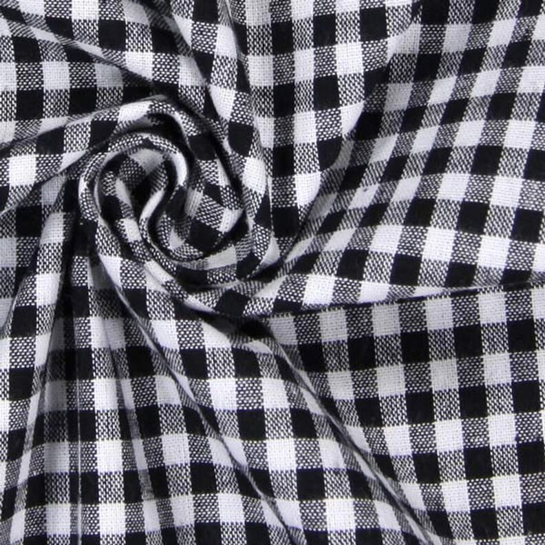 Tissu en coton Vichy à carreaux 0,5 cm – noir/blanc,  image number 2