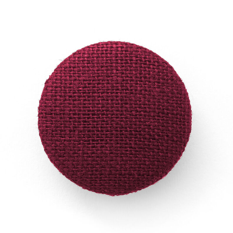 Bouton recouvert, Lin moyen – rouge foncé,  image number 1