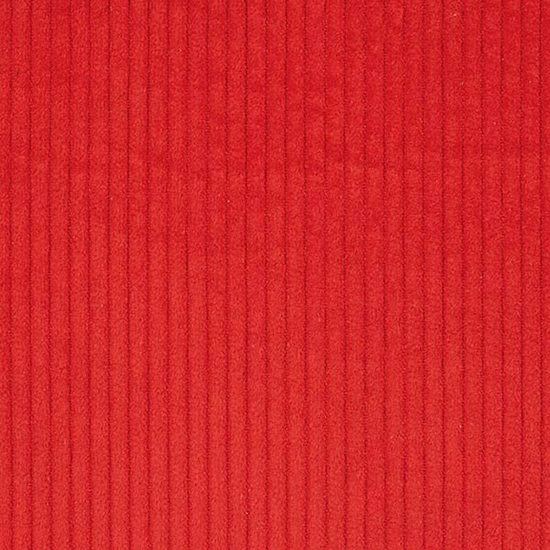 Velours côtelé large prélavé Uni – rouge vif,  image number 1