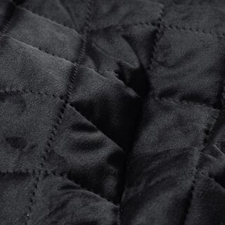 Tissu de revêtement Velours Tissu matelassé – noir, 