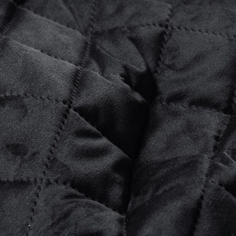 Tissu de revêtement Velours Tissu matelassé – noir,  image number 2