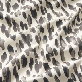 Tissu d’extérieur Canvas Gros pois – ivoire/gris, 