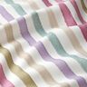 Tissu de décoration Semi-panama Rayures aquarelles – ivoire/eucalyptus,  thumbnail number 2