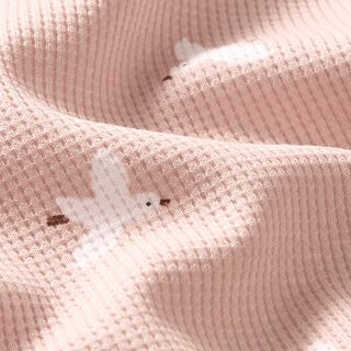 Jersey gaufré Oiseaux | by Poppy – rosé, 