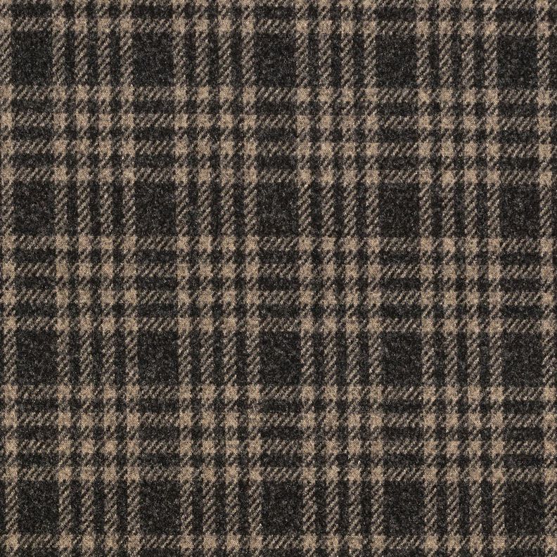 Maille pour manteau stretch à carreaux – noir/beige,  image number 1