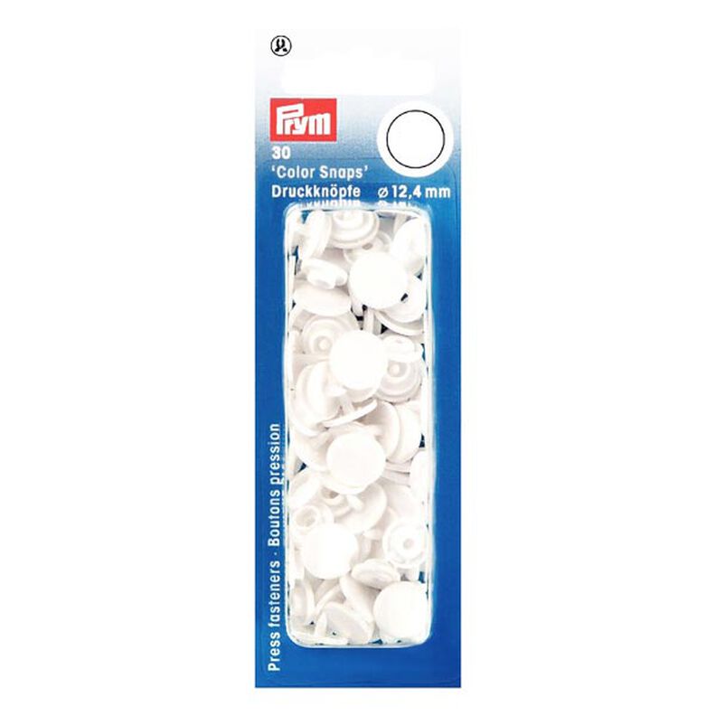 Boutons-pression Color Snaps 2 – blanc | Prym,  image number 1