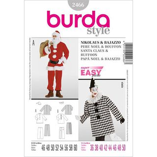 Père Noël / bouffon, Burda 2466, 